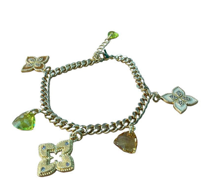 vlinderbedel armband met groene accenten btml26 - Sophie Goetsch