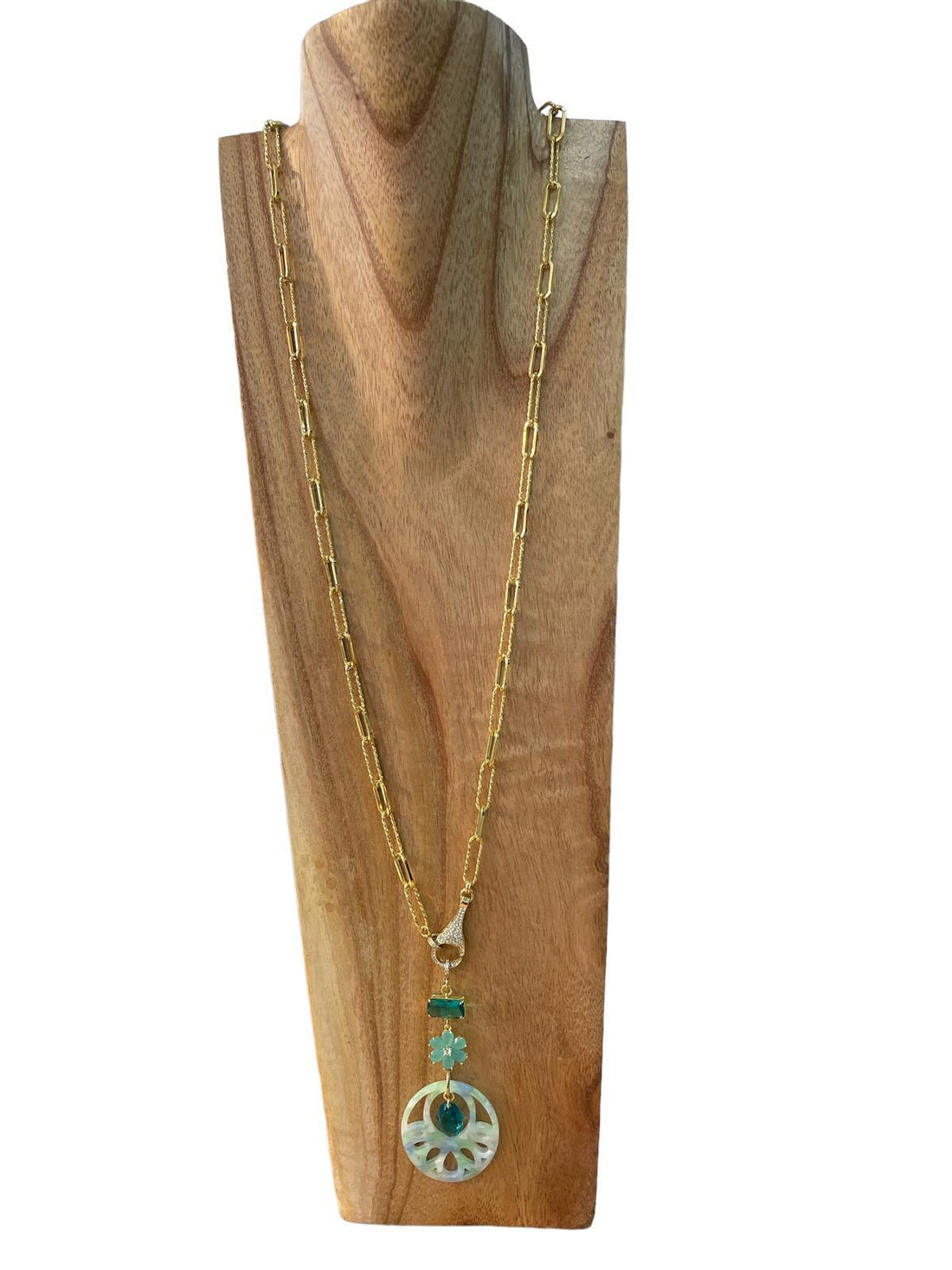 elegante halsketting met kristallen bedels en hanger cobb20 - Sophie Goetsch