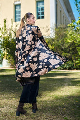 kimono vest met bloemenprint aj717 - Alembika