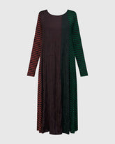 bohemien asymmetrische maxi-jurk met kleurcontrast ad509 - Alembika