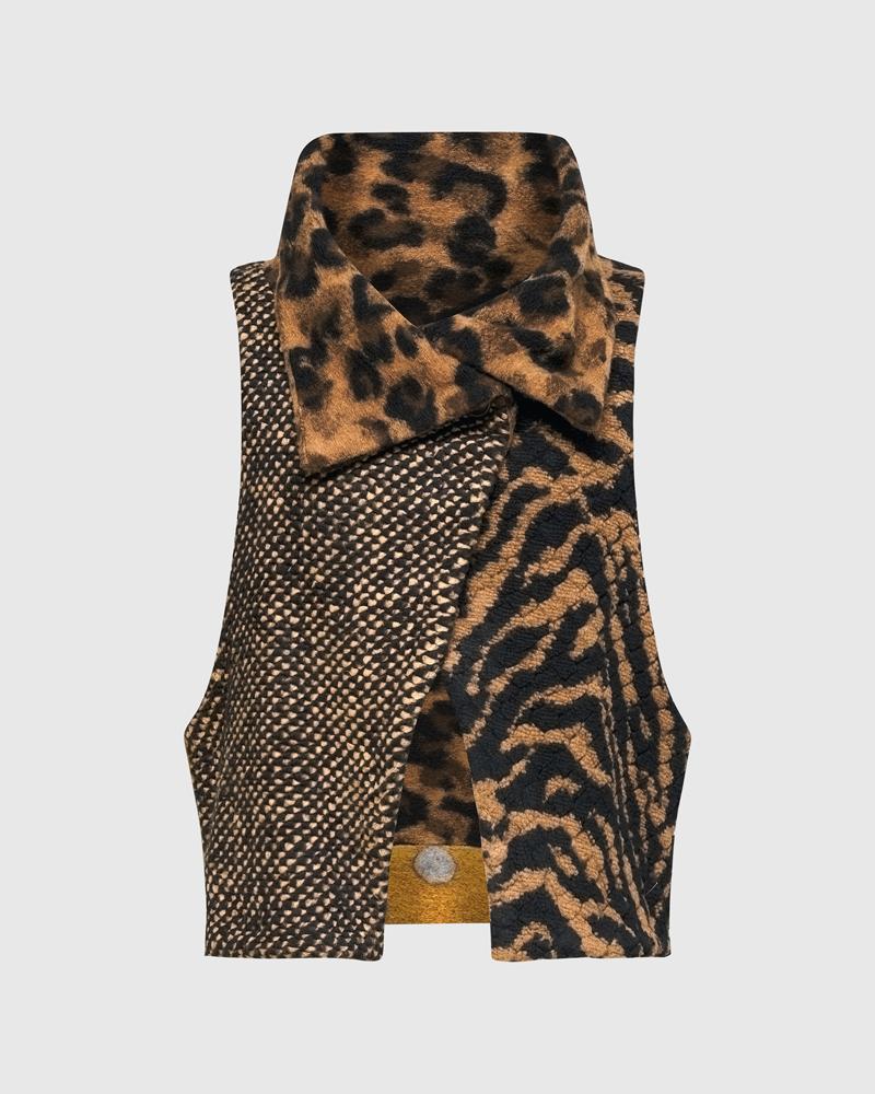 boheemse stijl gilet met patronen aj709 - Alembika