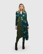 bohemian asymmetrische jurk met print ad505 - Alembika