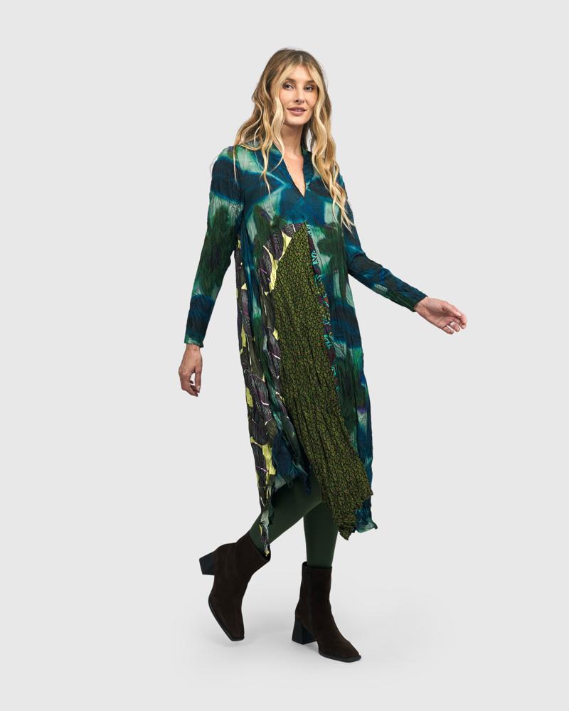 bohemian asymmetrische jurk met print ad505 - Alembika