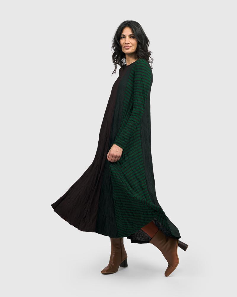 bohemien asymmetrische maxi-jurk met kleurcontrast ad509 - Alembika