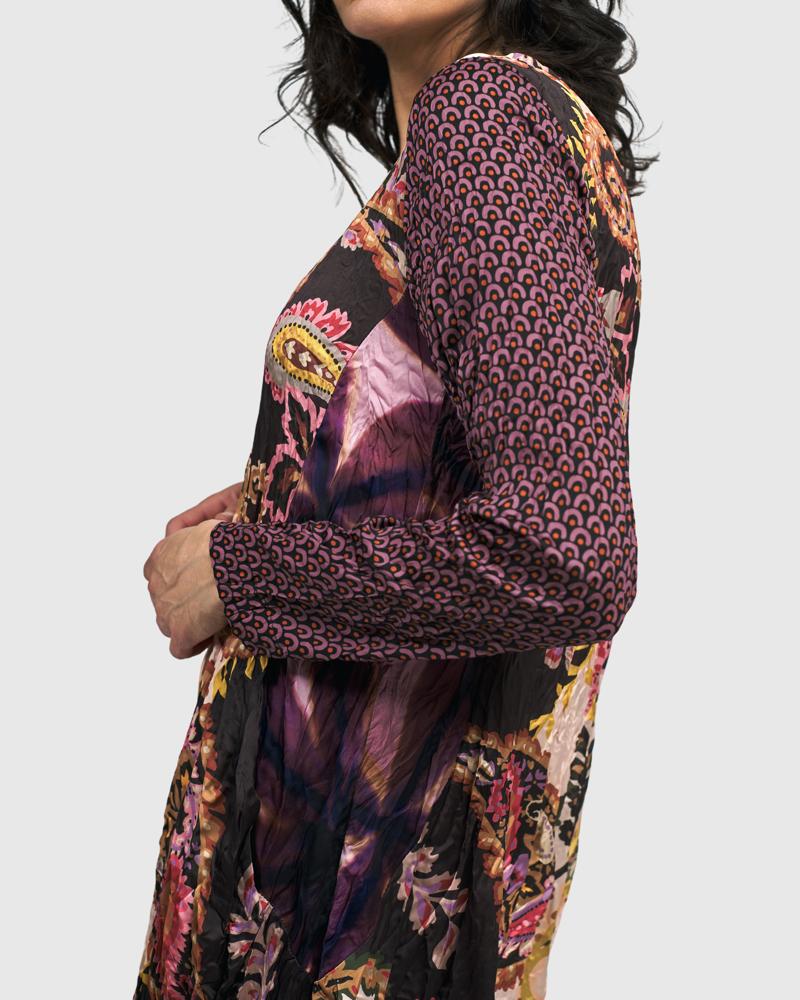 bohemien paisley print asymmetrische tuniek at601 - Alembika